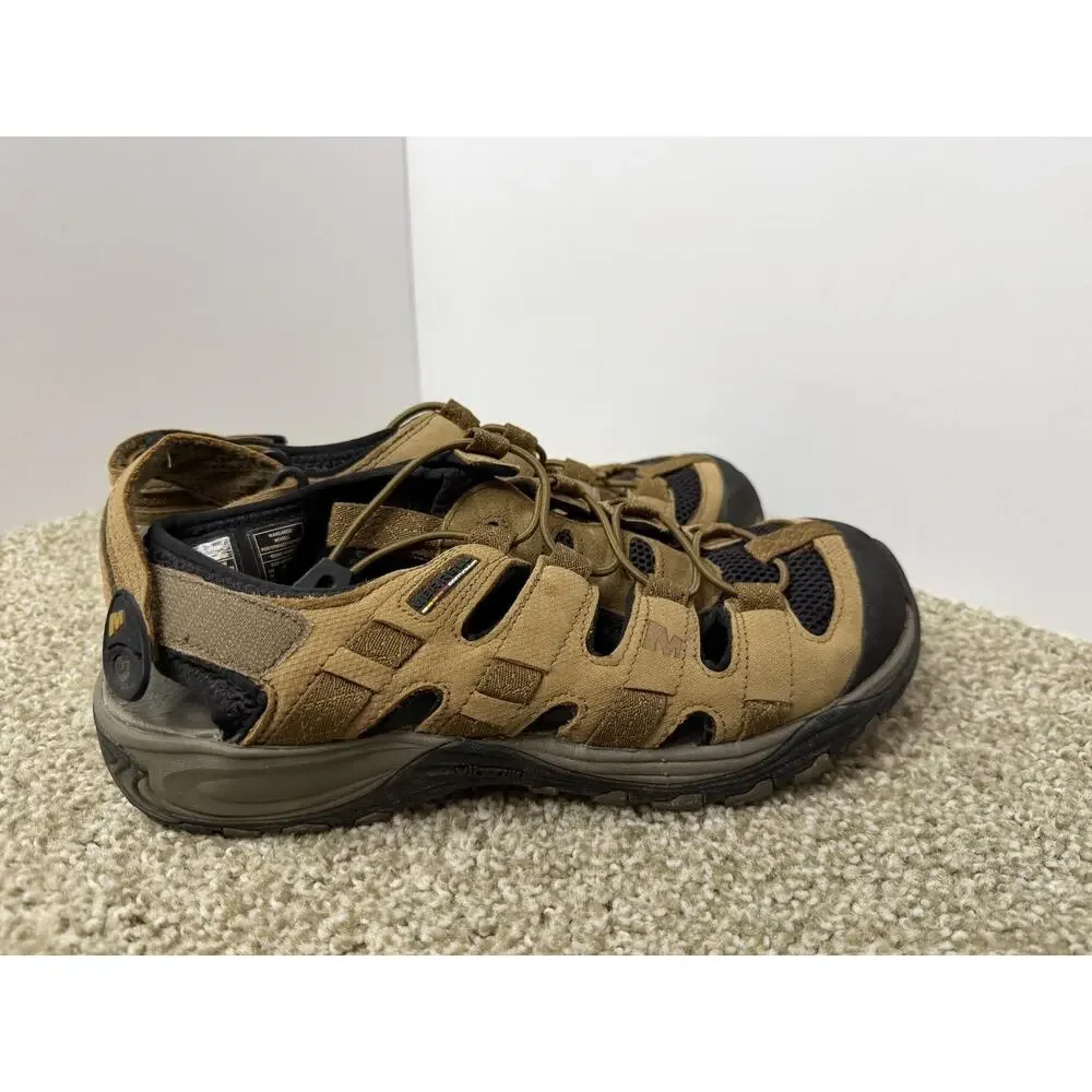 Merrell Kangaroo Sandals Mens Size 10 Brown Continuum Vibram Trail Slip-On